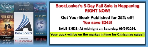 sale banner for booklocker - 25 percent off