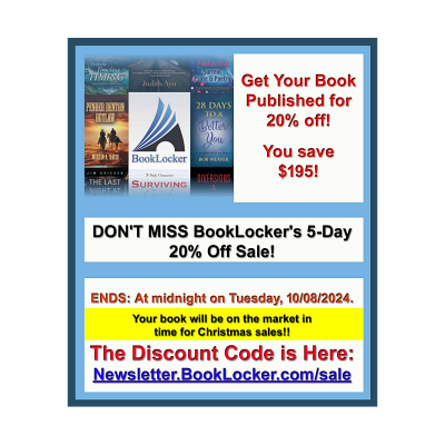 booklocker sale 20 percent off book publishing